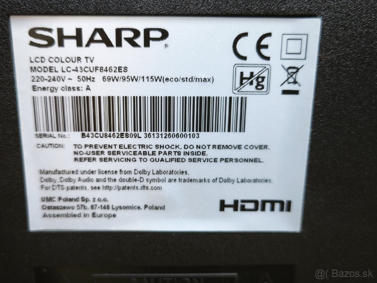 LCD TV SHARP LC-43CUF8462ES - 2
