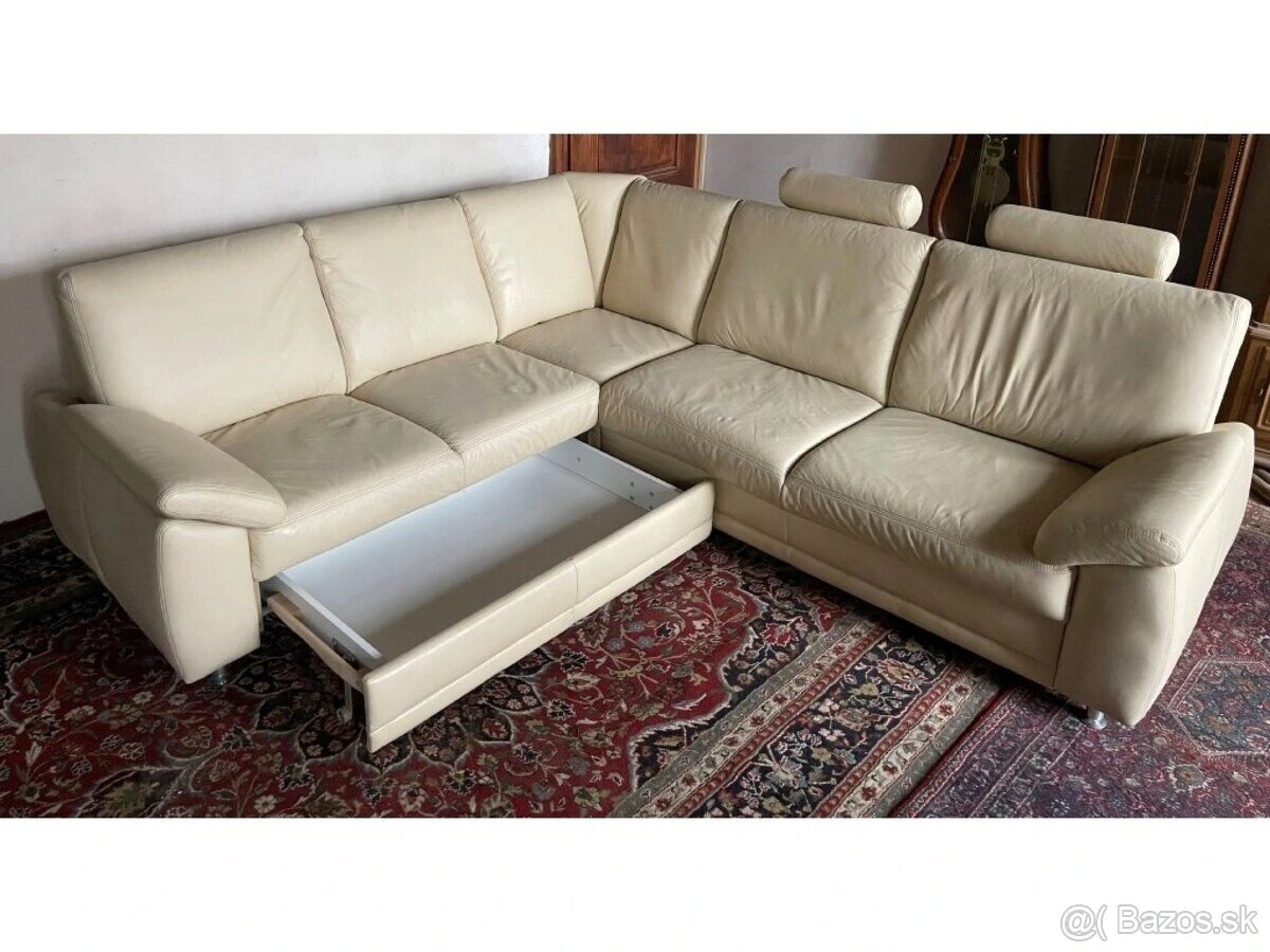 Luxusní moderní rohová kožená sedací souprava,2496 - 2