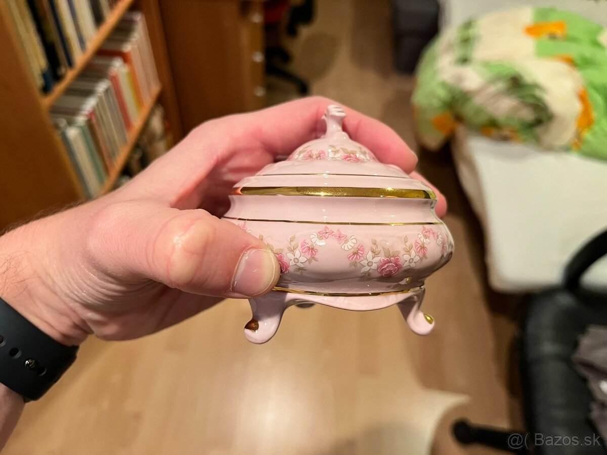 Cukornička - ružový porcelán Leander - 2