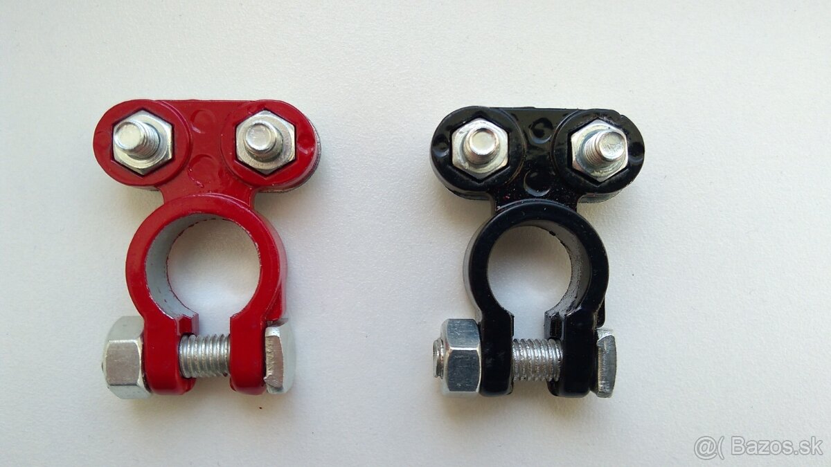 Svorky na káble autobatérie - 2