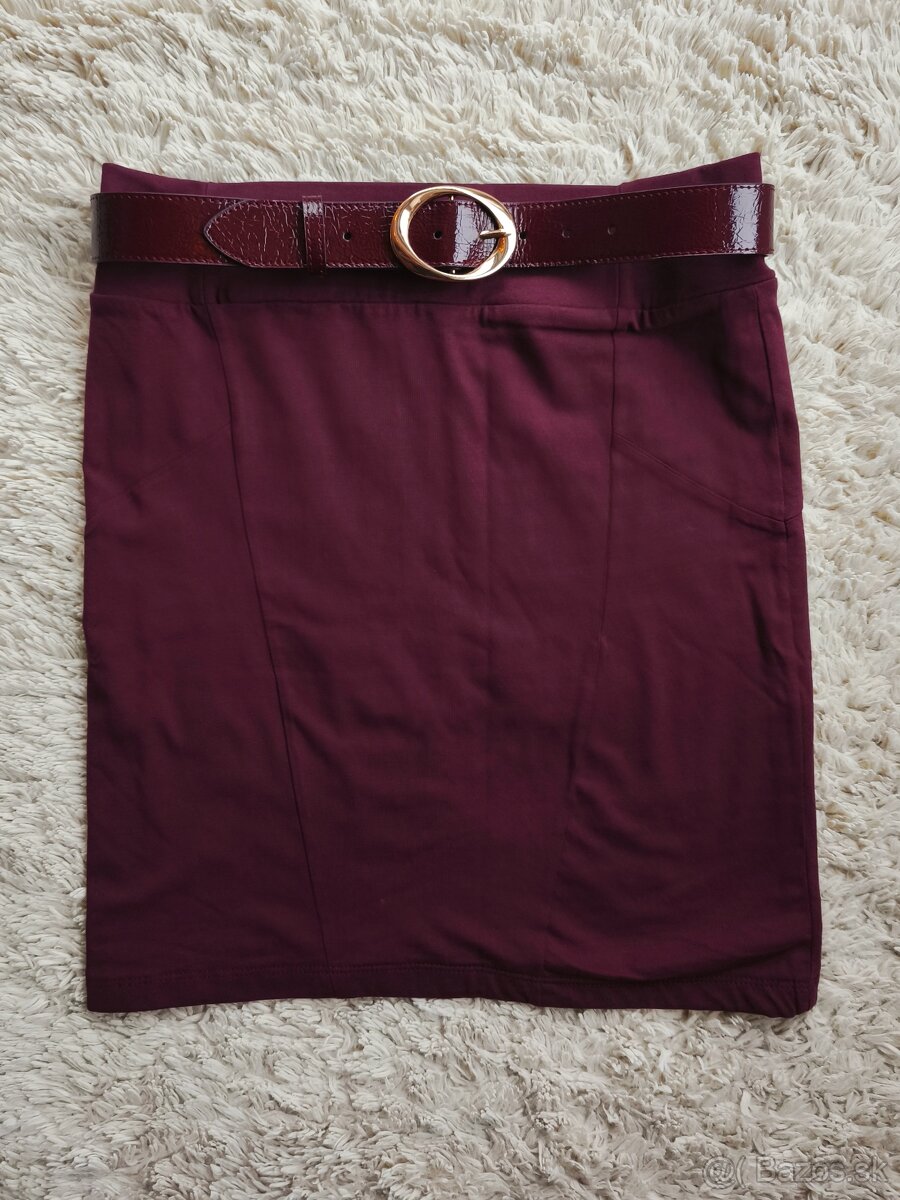 Bavlnená vínová sukňa - 2