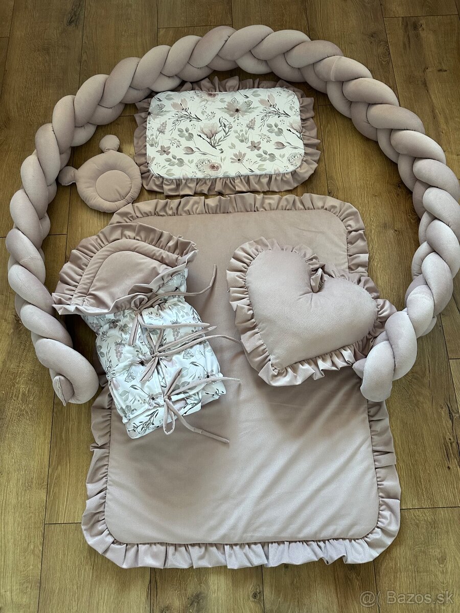 Set pre bábätko staroružové kvety - 2