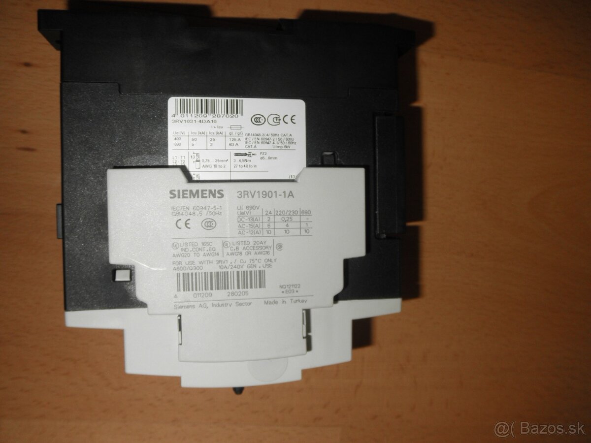 Motorový chránič Siemens Sirius, 3P kanály - 2