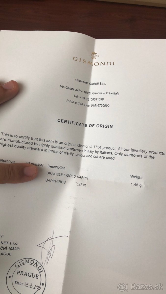 Gismondi safírový náramok - 2
