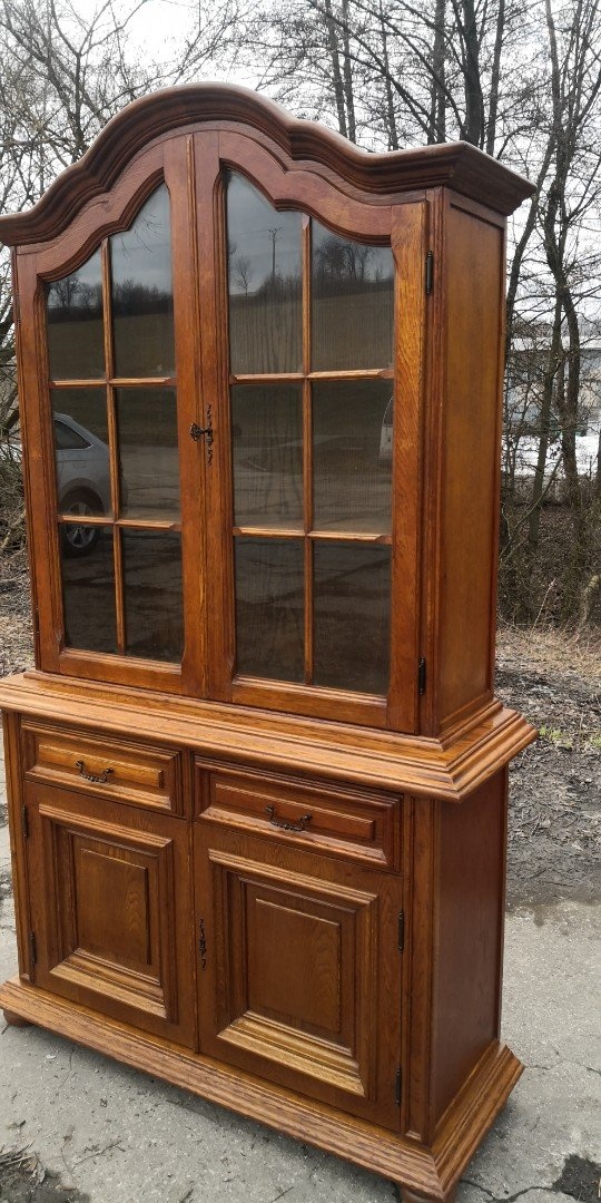 Rustikálna masivná vitrína - 2