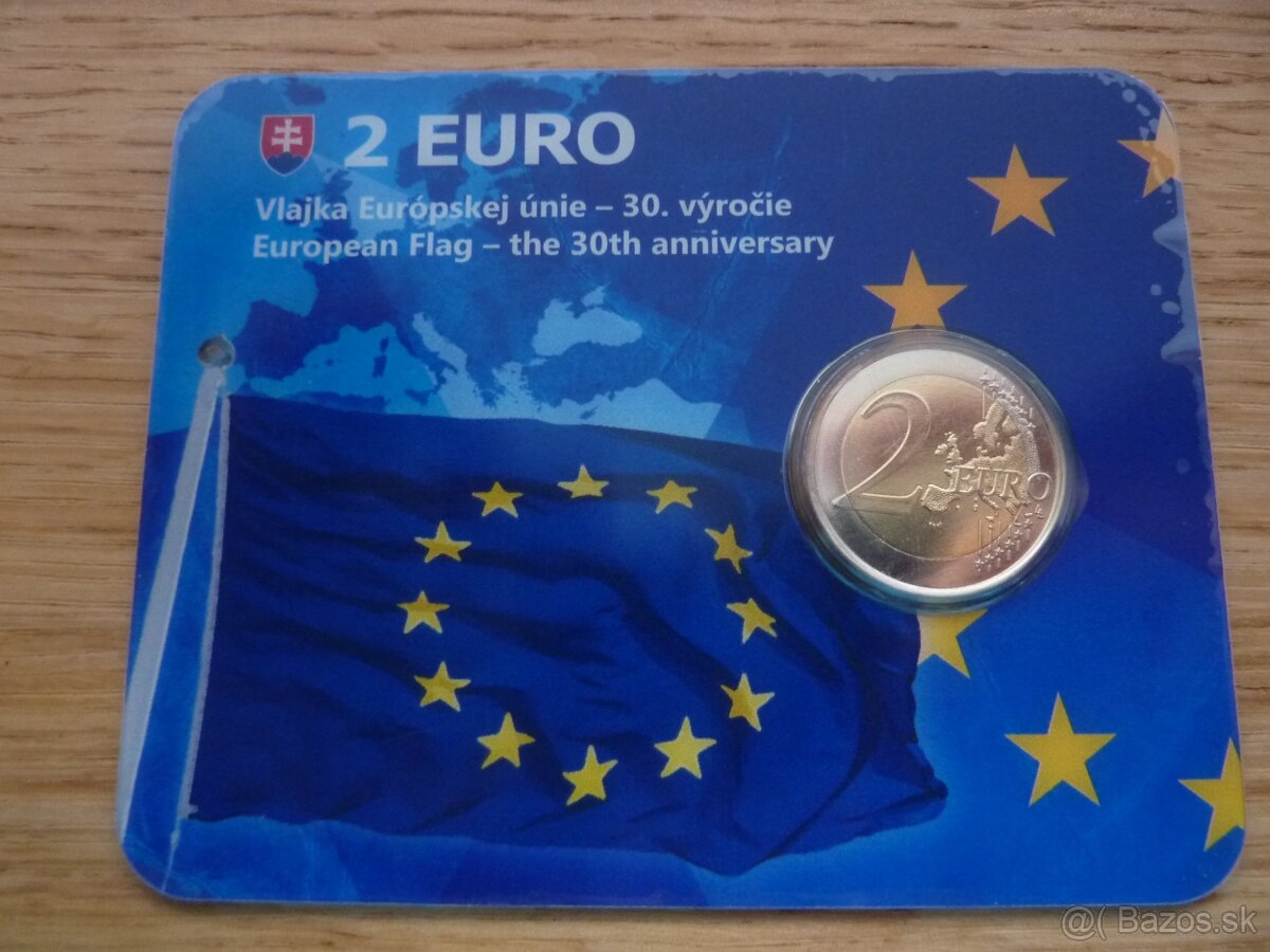 Vzácne 2 Euro Coincard 2015 - 30. výročie vlajky EÚ - 2