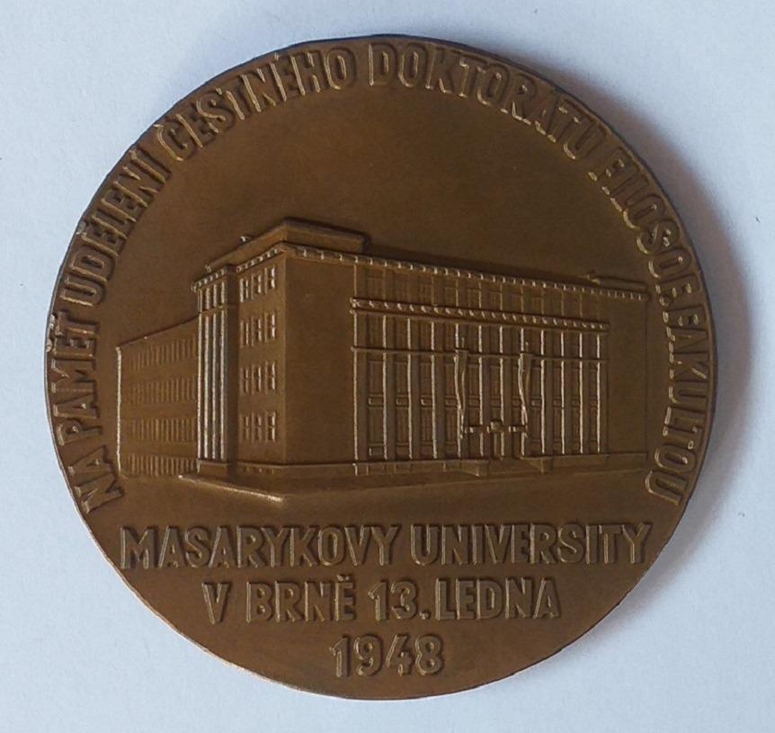 Medaila 1948 Jan Masaryk sign. Láska - 2