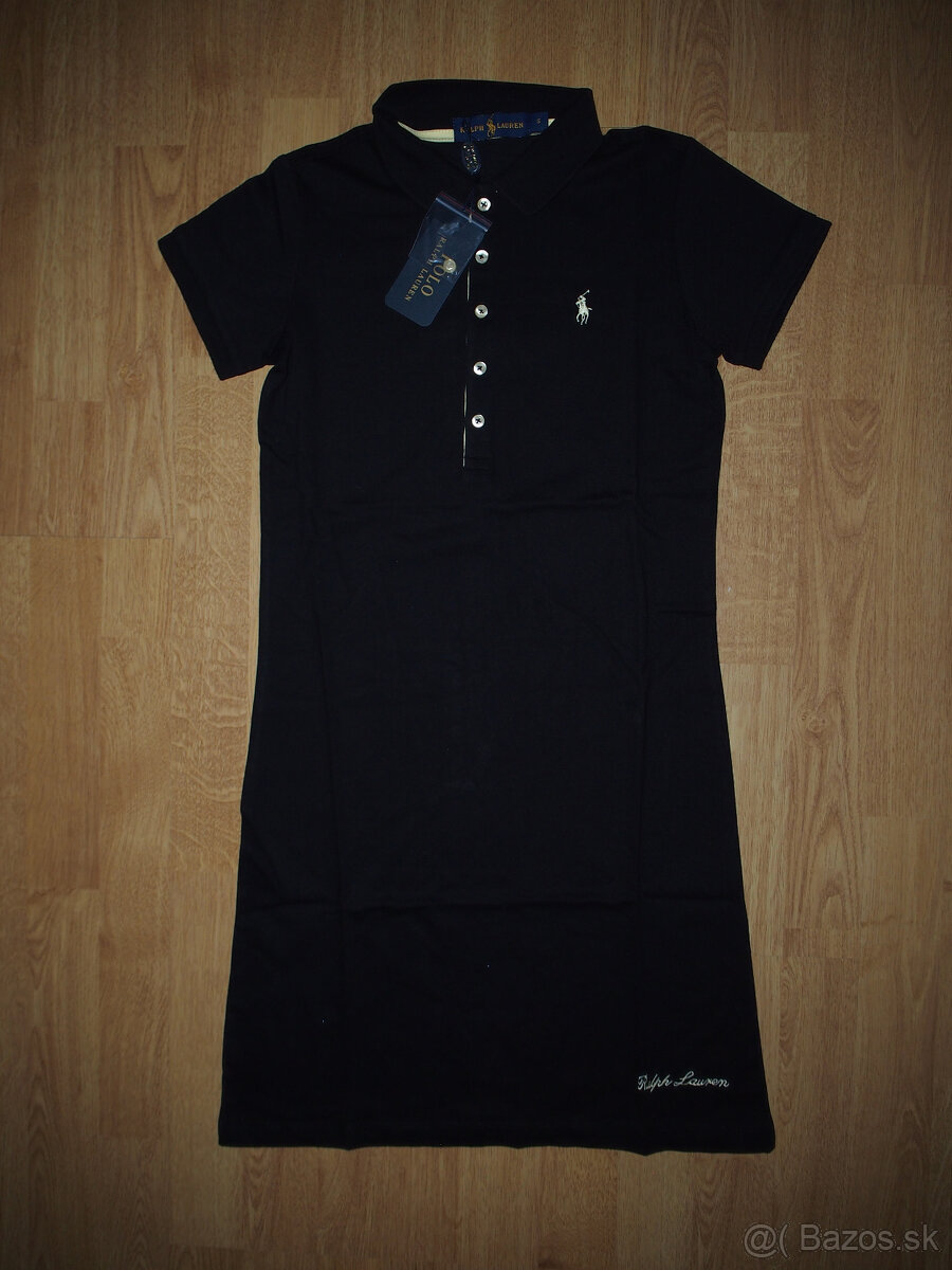 Ralph Lauren dámske polo šaty čierne - 2