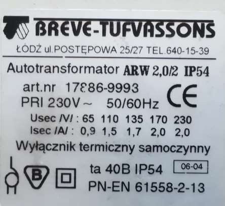Trafo regulator 5 stupnovy - 2