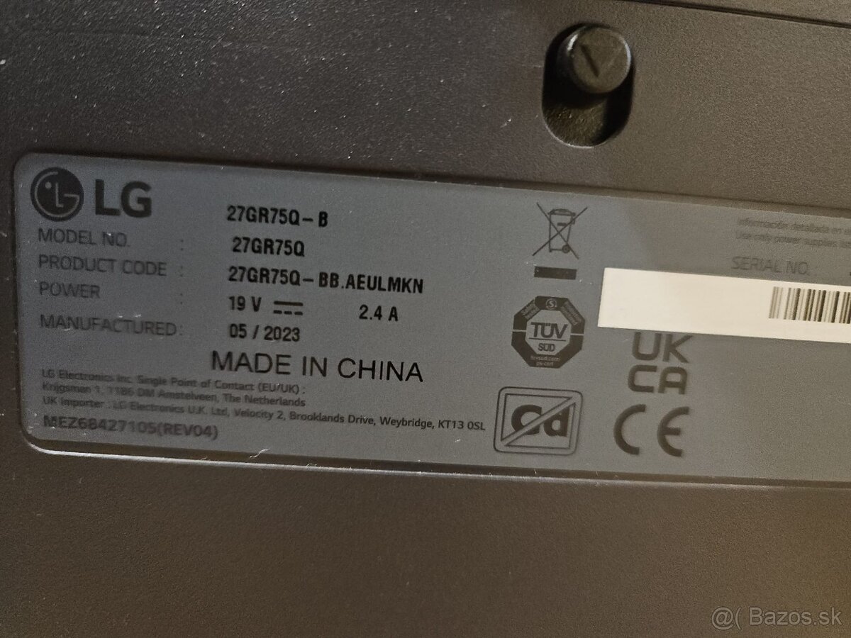 Monitor 27" LG 27GR75Q-B - 2