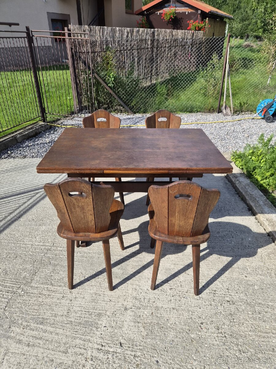 Rustikálny jedálenský set - 2
