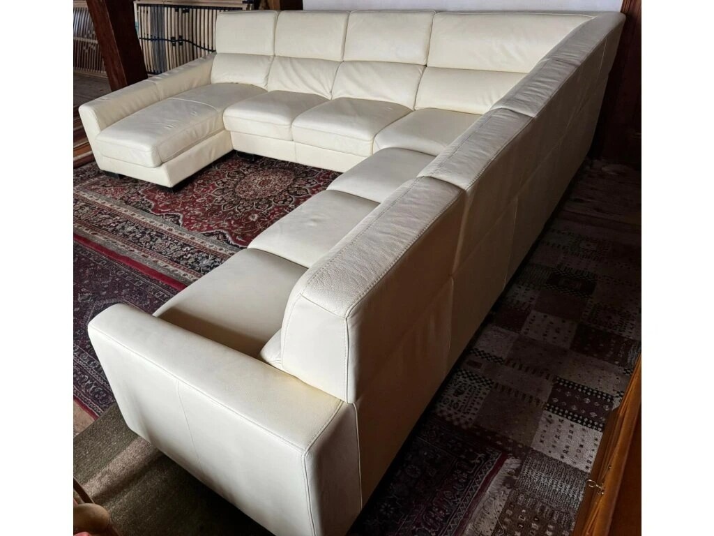 Moderní kožená sedací souprava ve tvaru "U", 3299 - 2