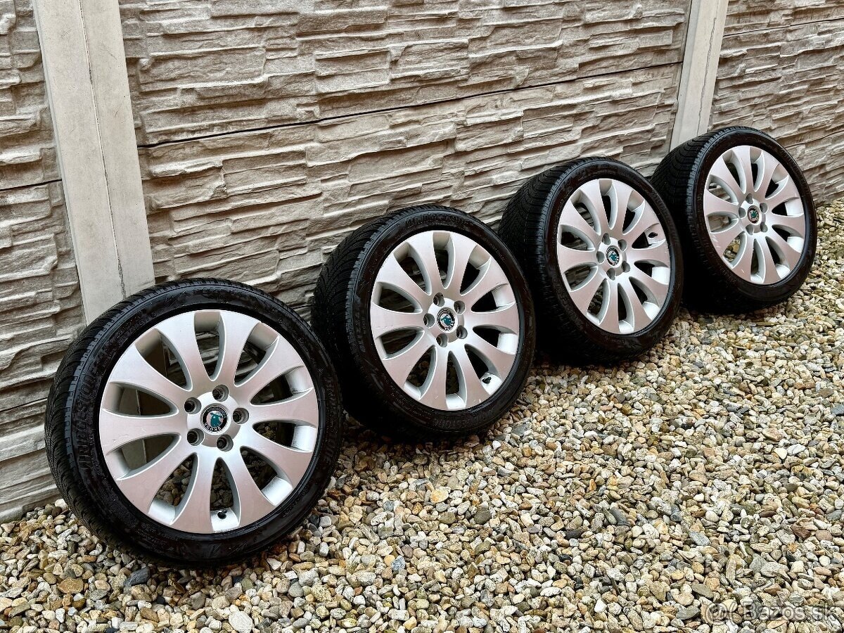 Komplet zimnú sadu alu Škoda VENUS - 5x112 225/45 R17. - 2