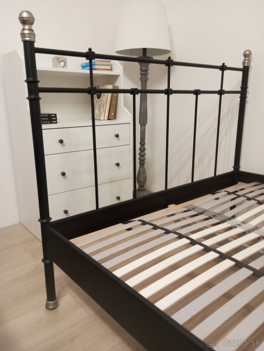 kovovoá posteľ Ikea 140x200 - 2