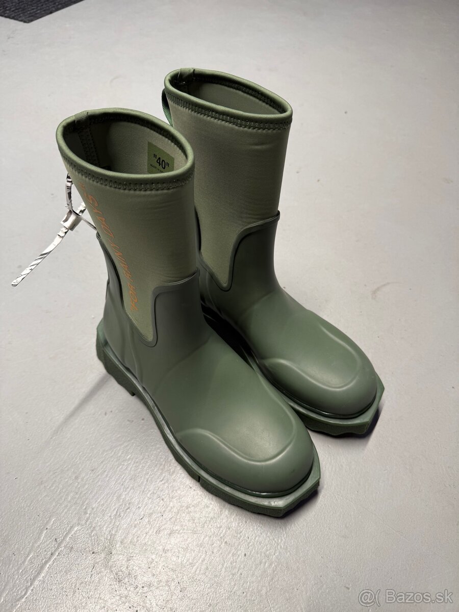 Off-White zelené ženské gumáky do dažďa - 2
