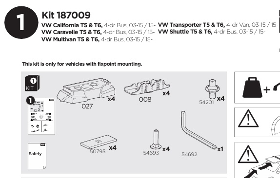 kit pre patky 7107 7207 THULE - 2