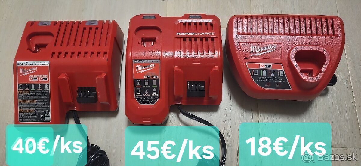 Batérie / nabíjačky Milwaukee - 2