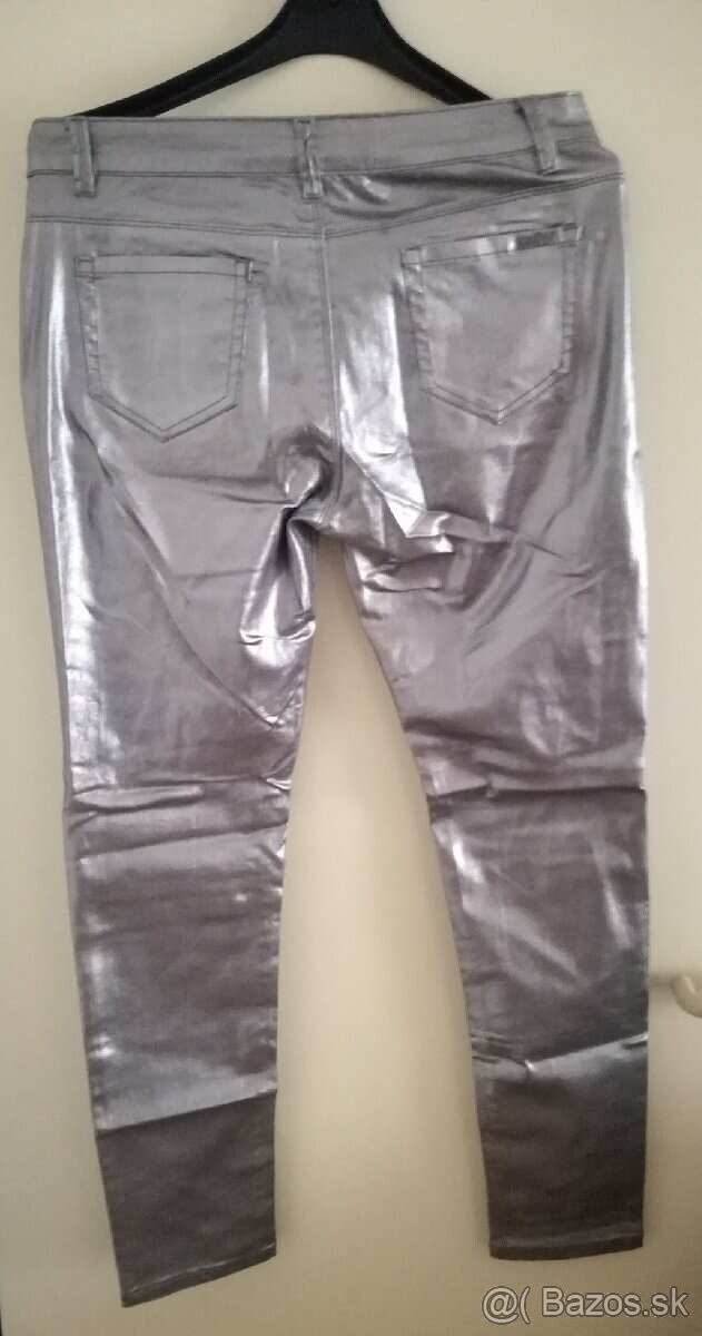 VESTINO pánske extravagantné strieborné nohavice vel. 44 - 2