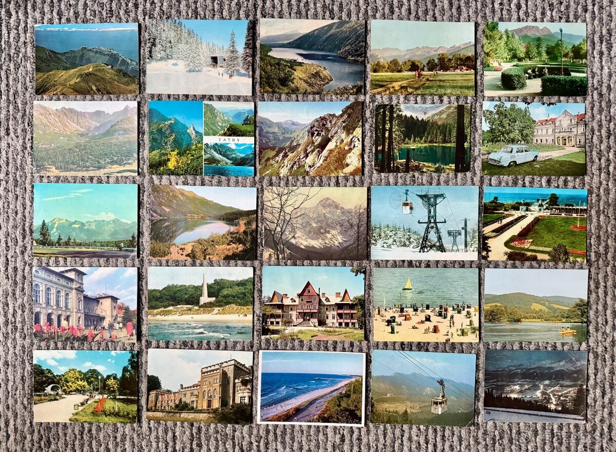Retro pohľadnice socializmus Poľsko - 184 kusov - 2