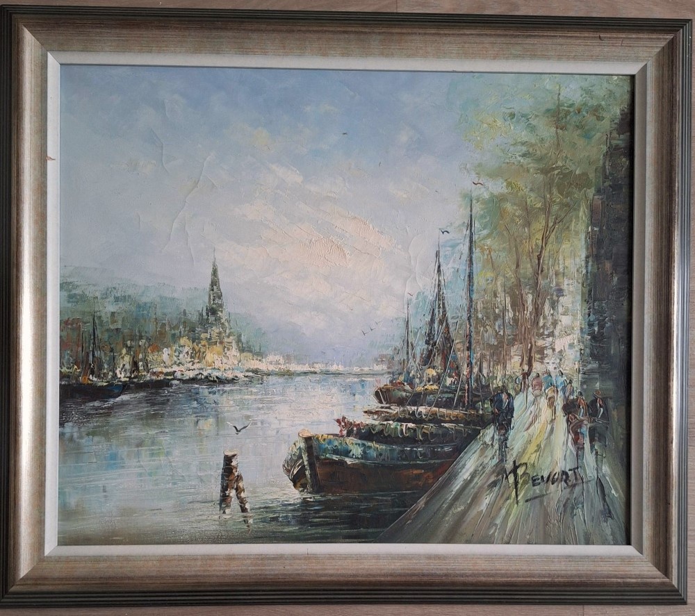 OBRAZ - Olejomaľba - Prístav - 2