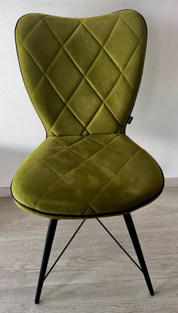Zelená jedálenská stolička 2x - 2