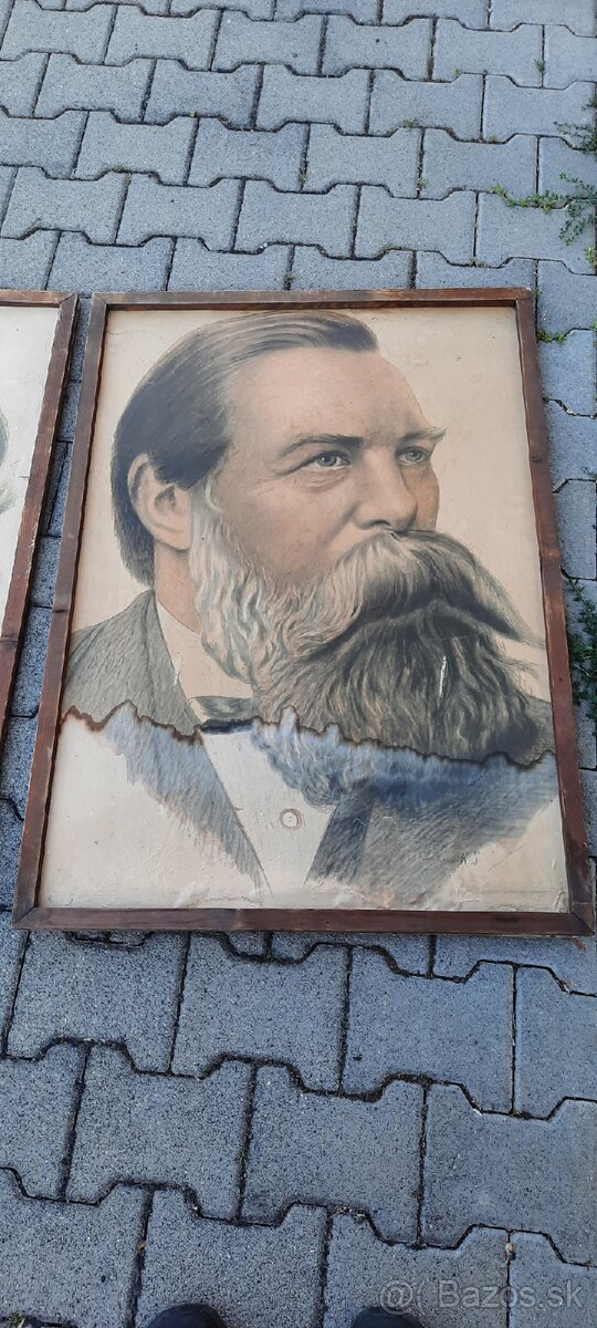 Obrazy gottwald, engels a marx, čssr, ksč... - 2