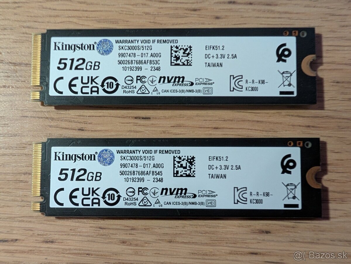Kingston KC3000 512GB M.2 NVMe Gen 4 - 2
