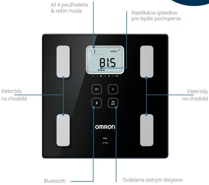 Omron VIVA BF-222T - diagnostická smart osobná váha - 2