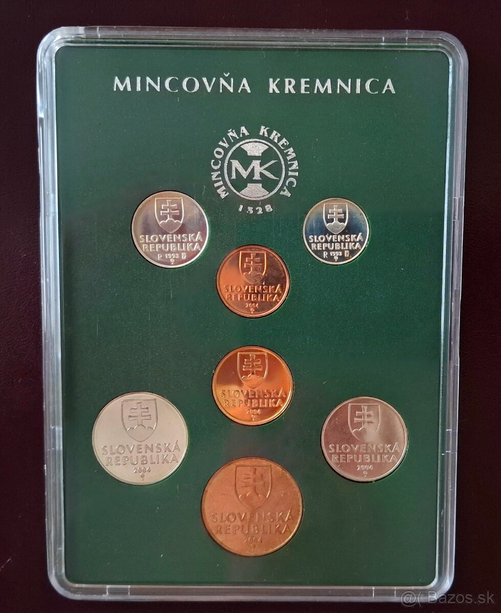 Slovenské mince 10 ,20 halierov a ich história 2004. - 2