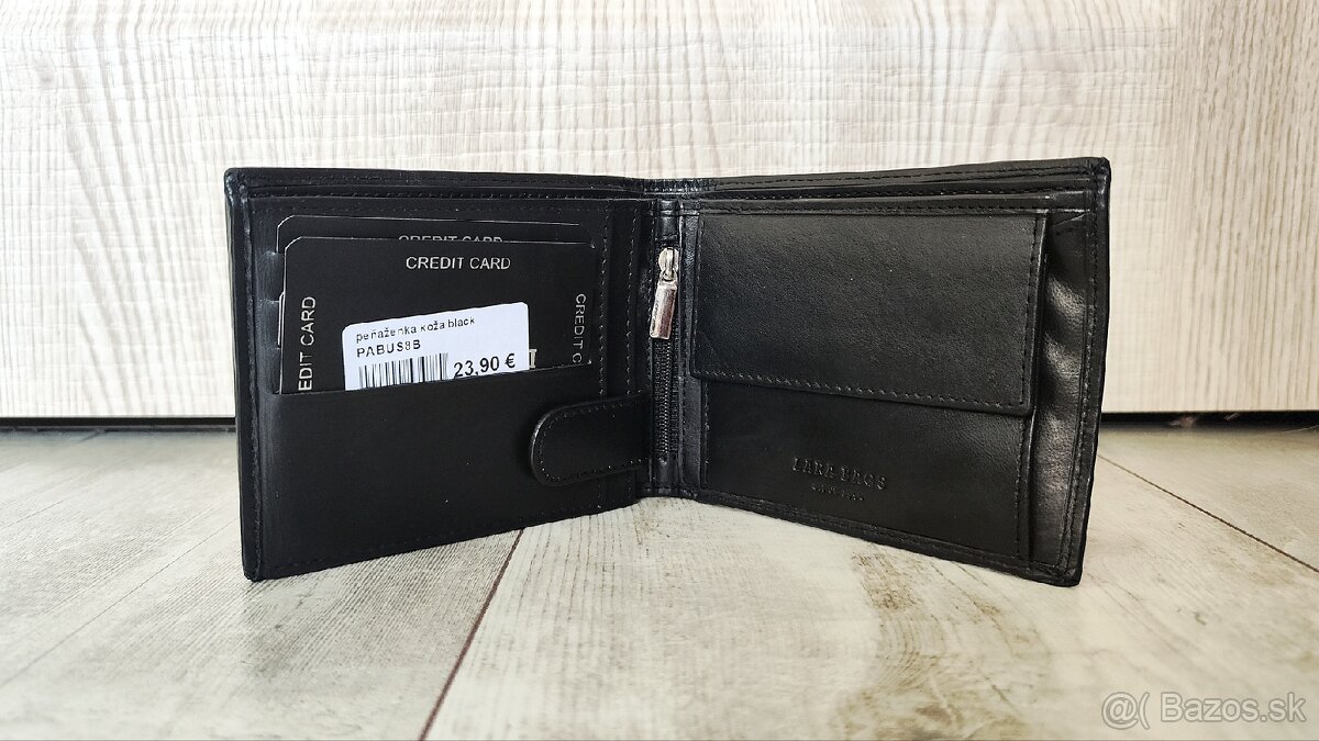 Lara Bags dokladovka koža čierna - 2