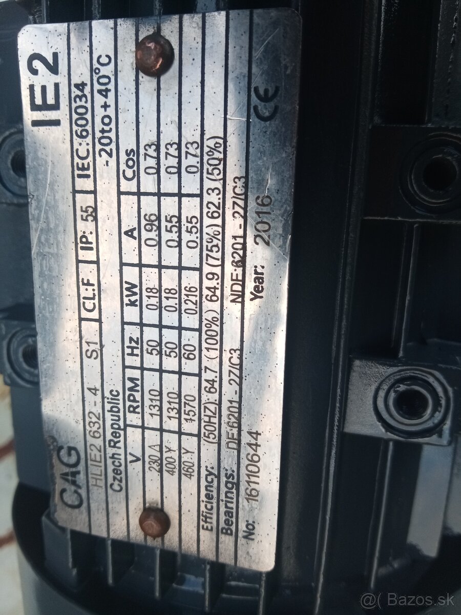 Snekova prevodovka s elektromotorom 0,18kW - 2