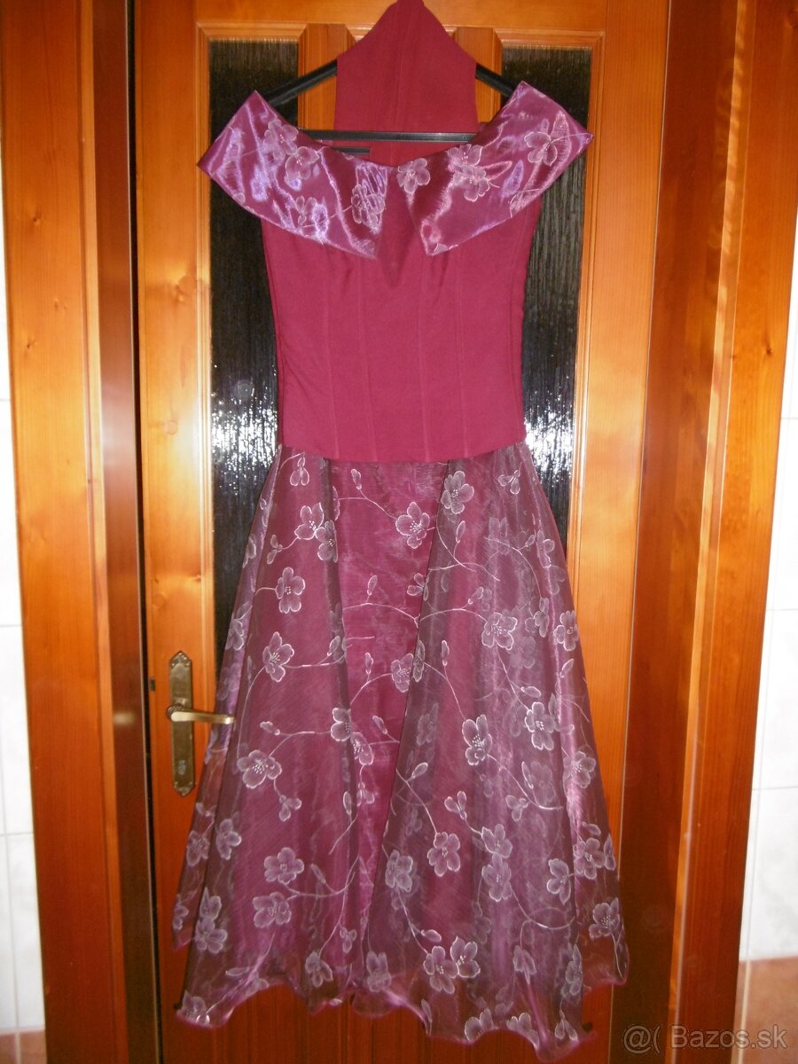 Dámske šaty v.38 s prehozom - 2