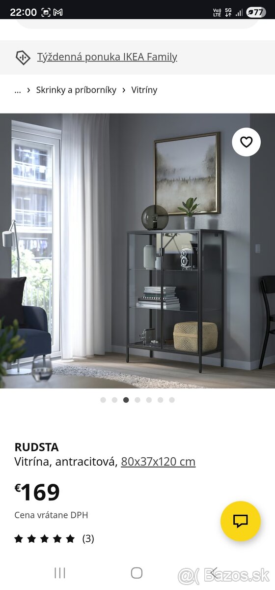 IKEA čierna vitrína - 2
