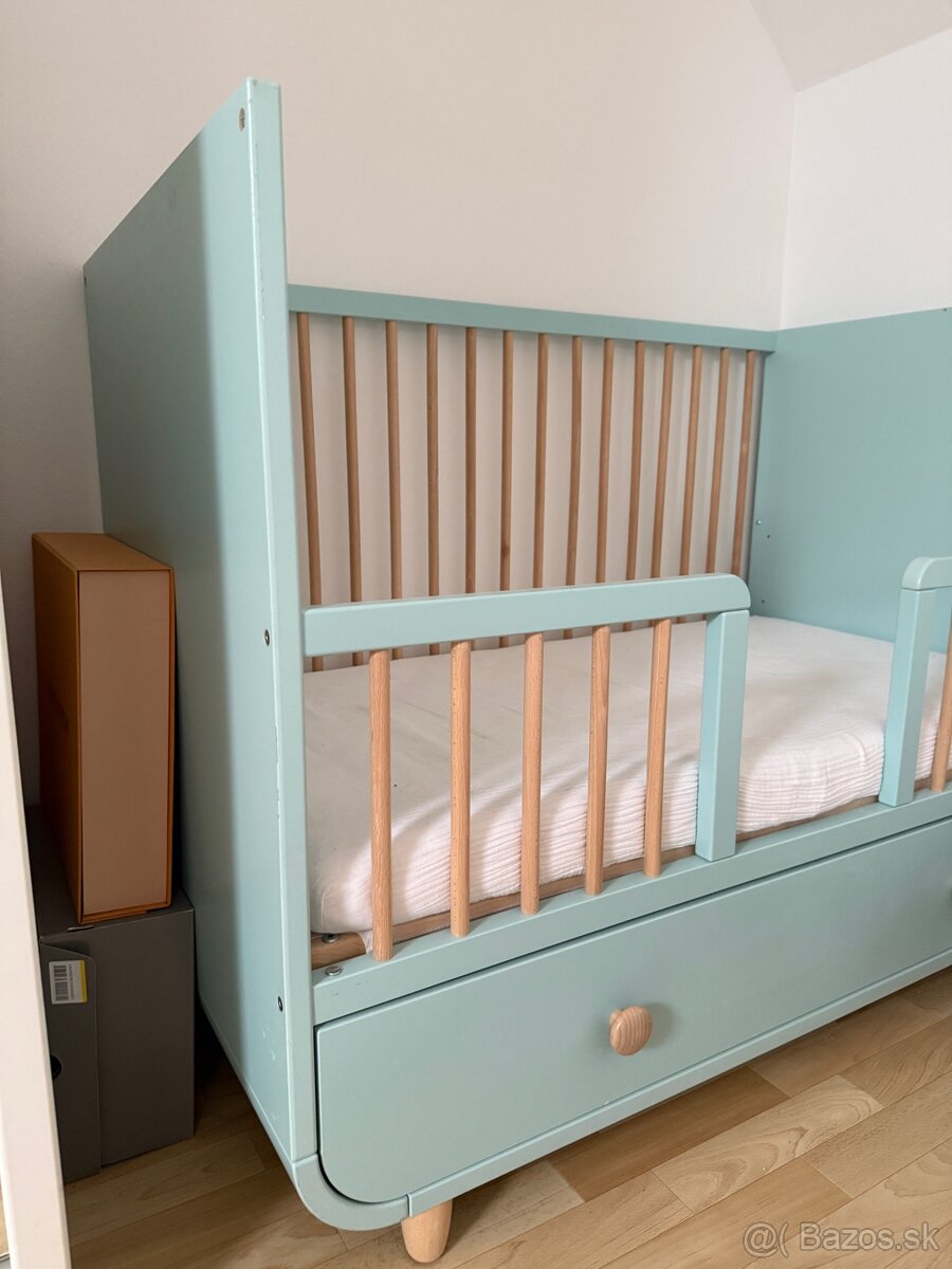 IKEA MYLLRA postieľka so zásuvkou – mentolová - 2