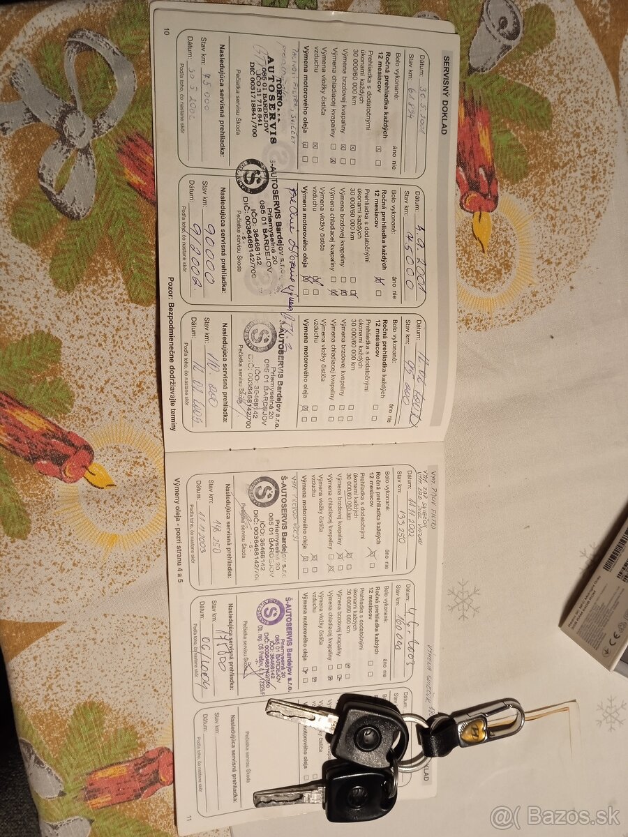 Kľúč a servisná kniha - 2