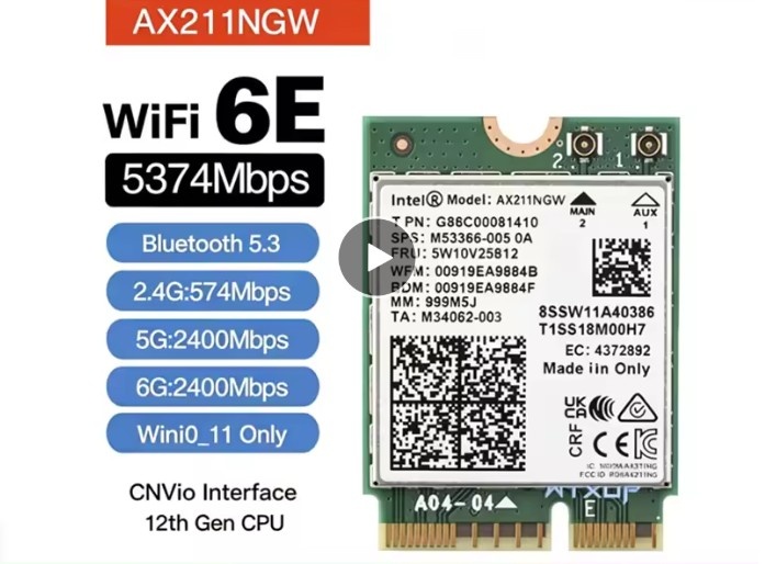 Adaptér M.2 E Key to PCIe WiFi pre modul M.2 WiFi - 2