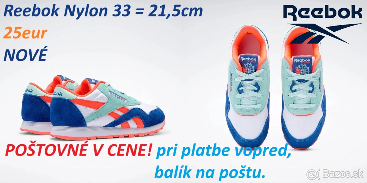 Reebok Classic Nylon, Poštovné v cene - 2