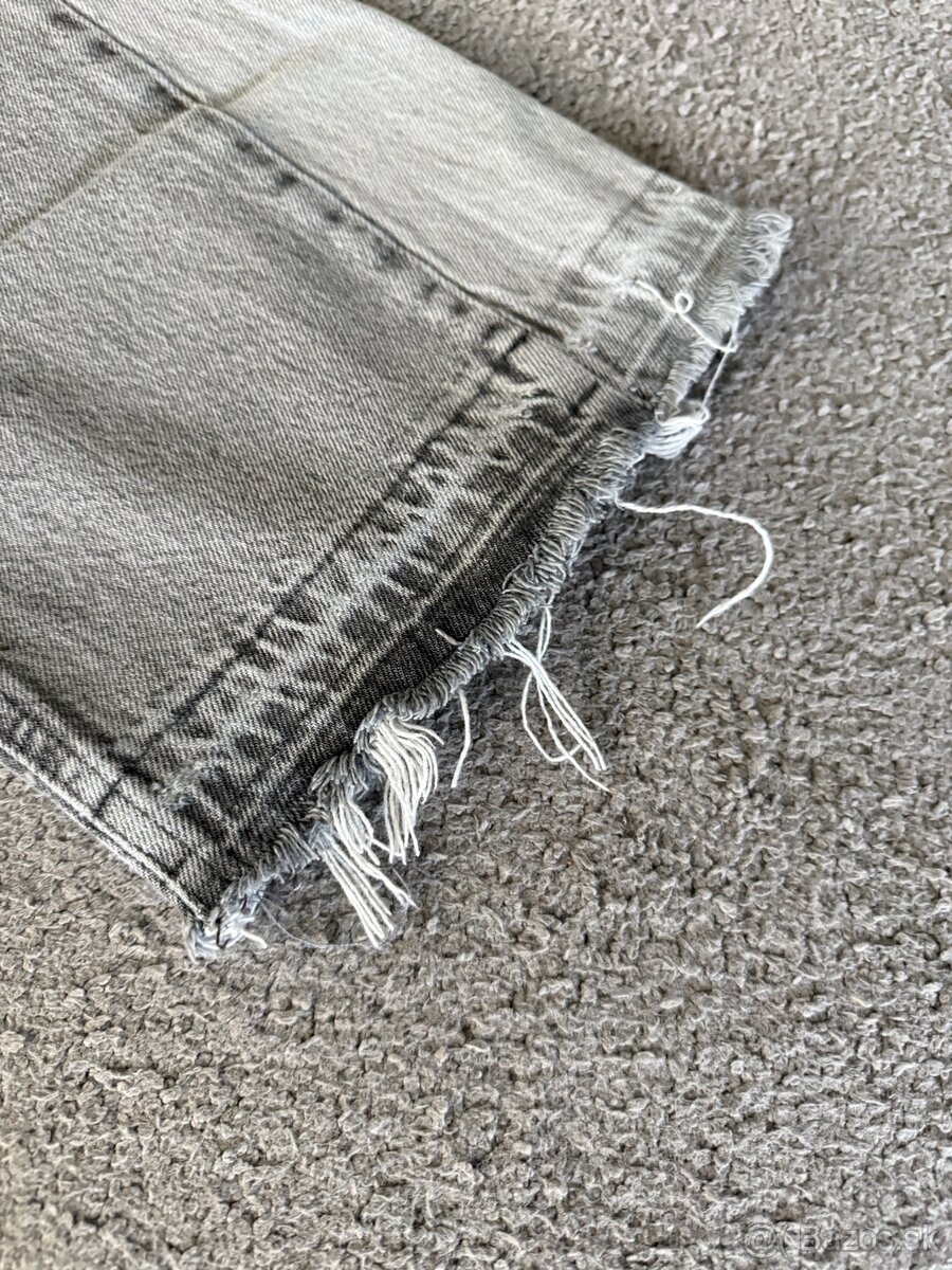Zara Flared Washed Jeans Grey - 2