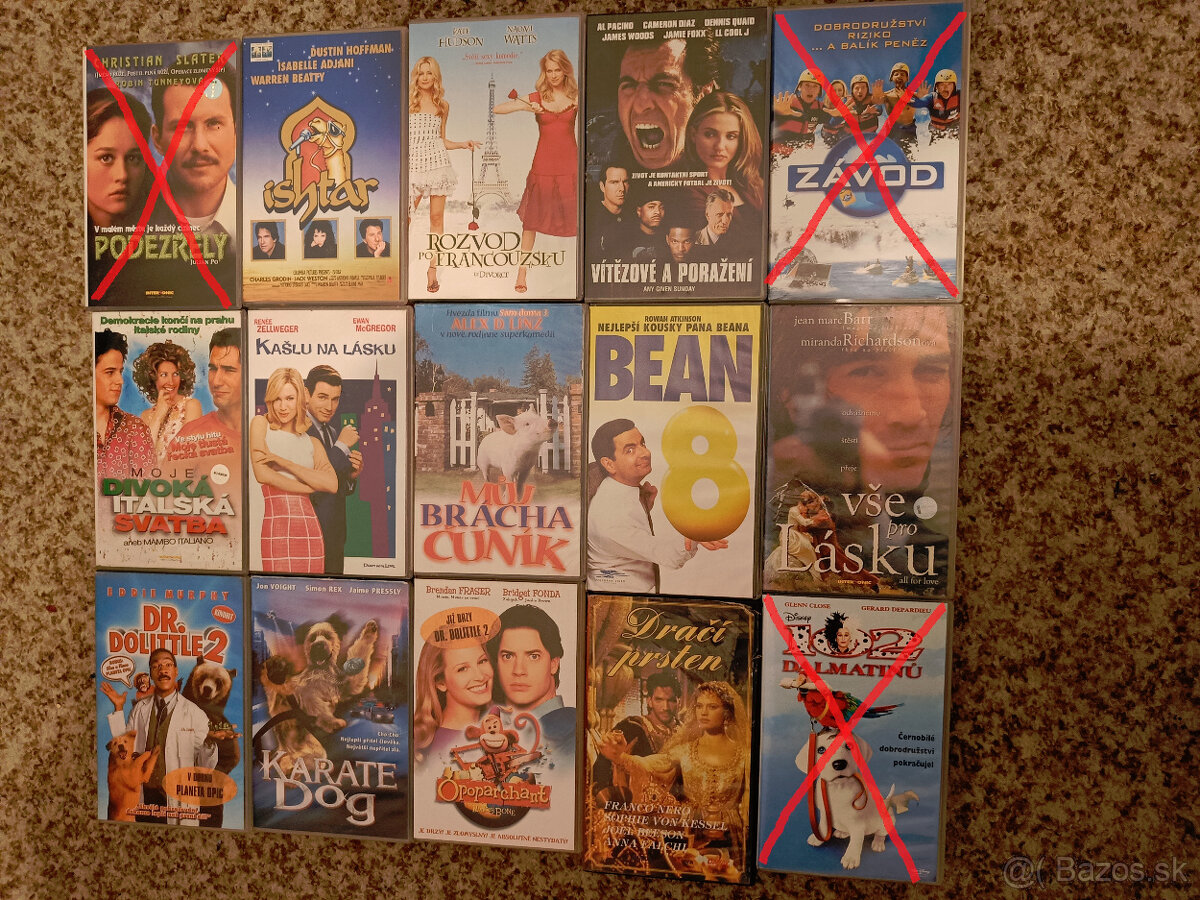 1 euro/kus - VHS videokazety originálne český dabing - 2