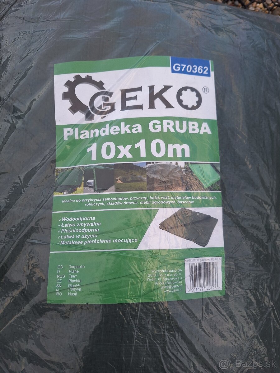 Krycia plachta GEKO 10x10M 100g/m2 zelená - 2