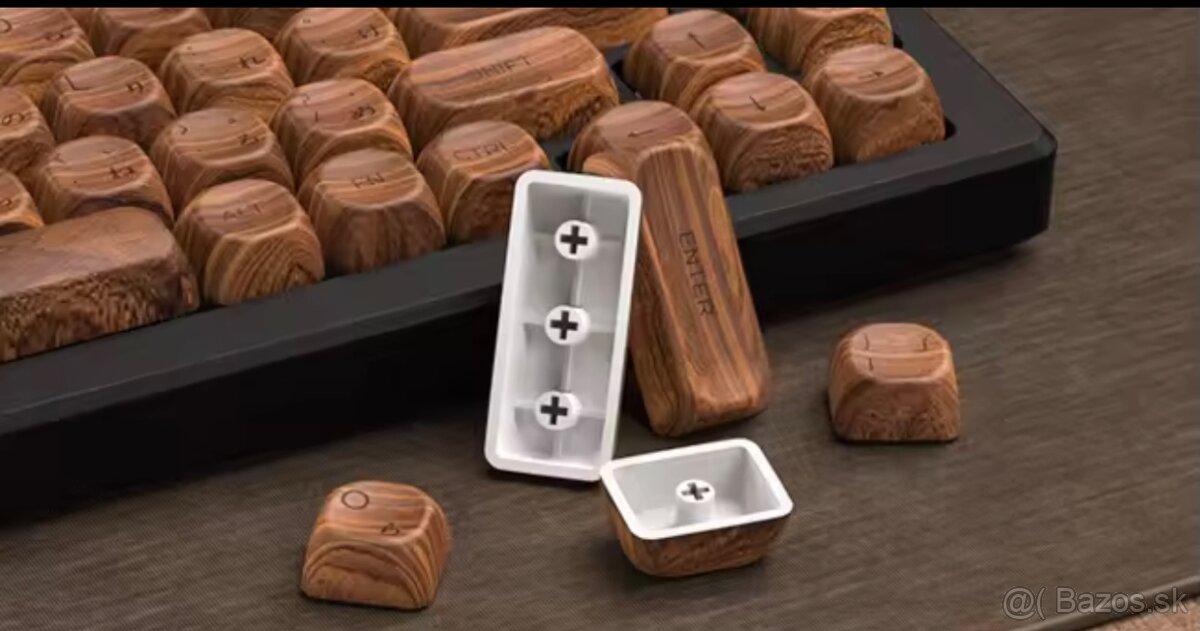 Drevené Moa keycapy - 2