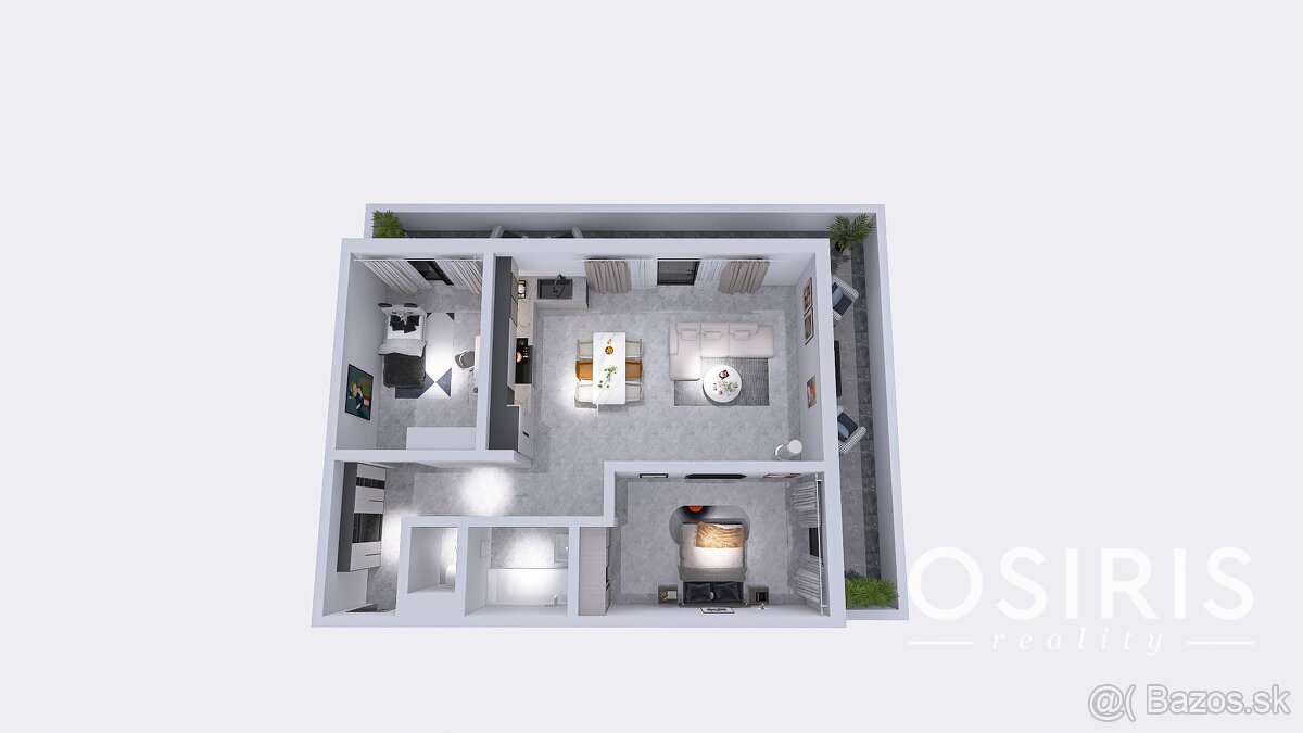 Klimatizovaný 3i byt v novostavbe z r. 2025, terasa 24 m2, 1 - 2