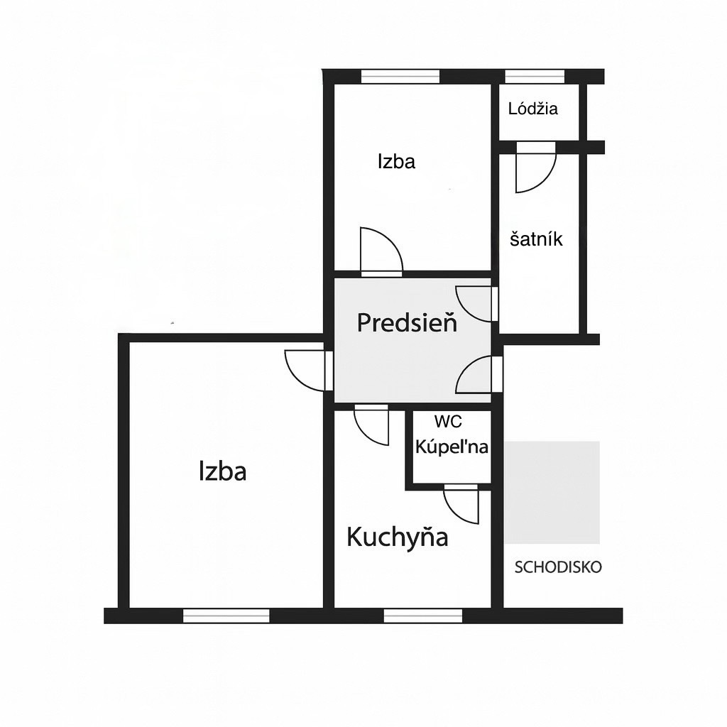 2 a pol izbový byt pre robotníkov - 2
