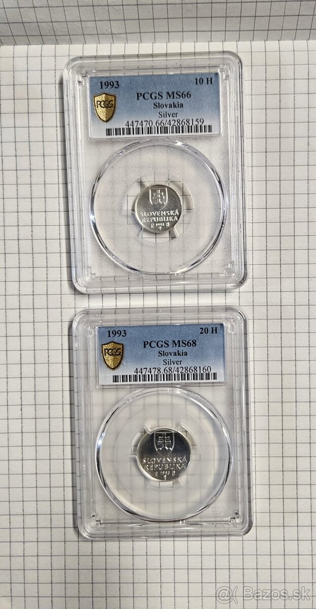 strieborný 10h, 20hal SR 93-2008 - 2