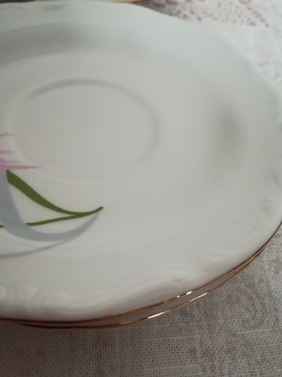 Porcelánové šálky s podšálkami sada 10 ks - 2
