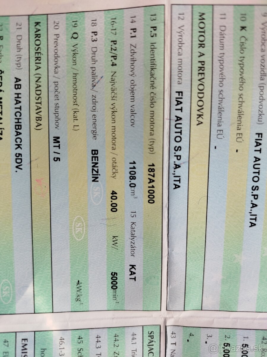 Rozpredám Fiat panda 1.1 benzin - 2