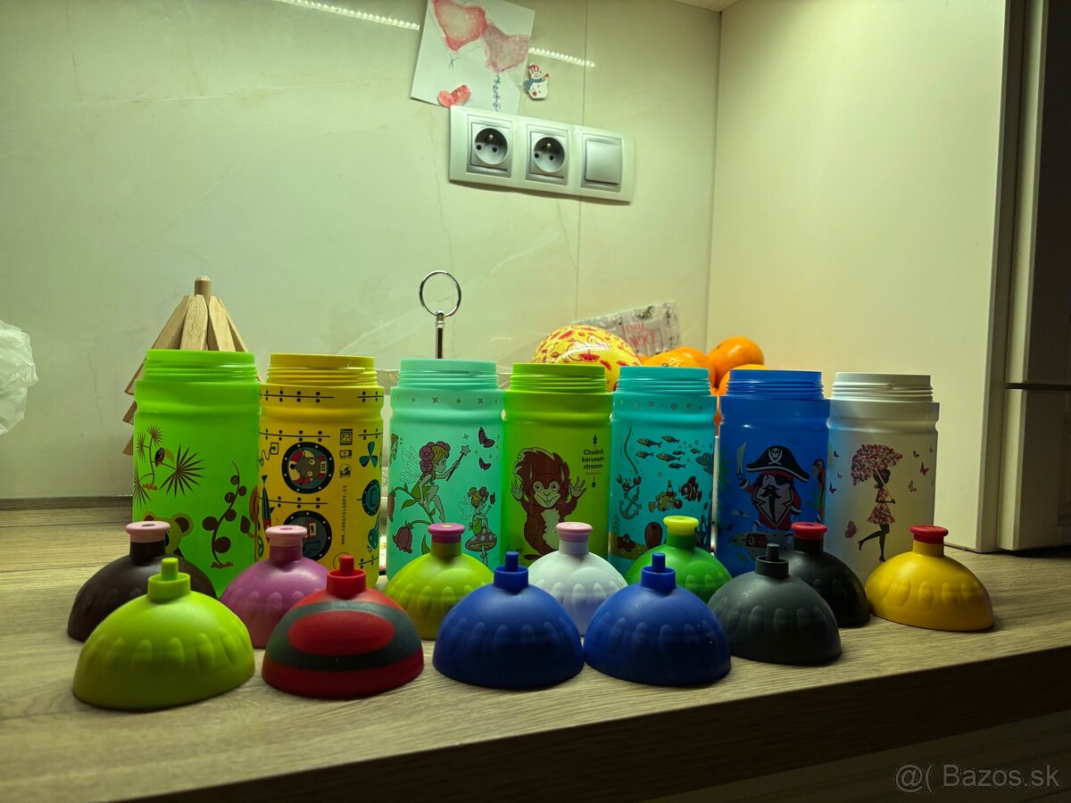 Zdravá lahev – detské fľaše + náhradné viečka (set) - 2