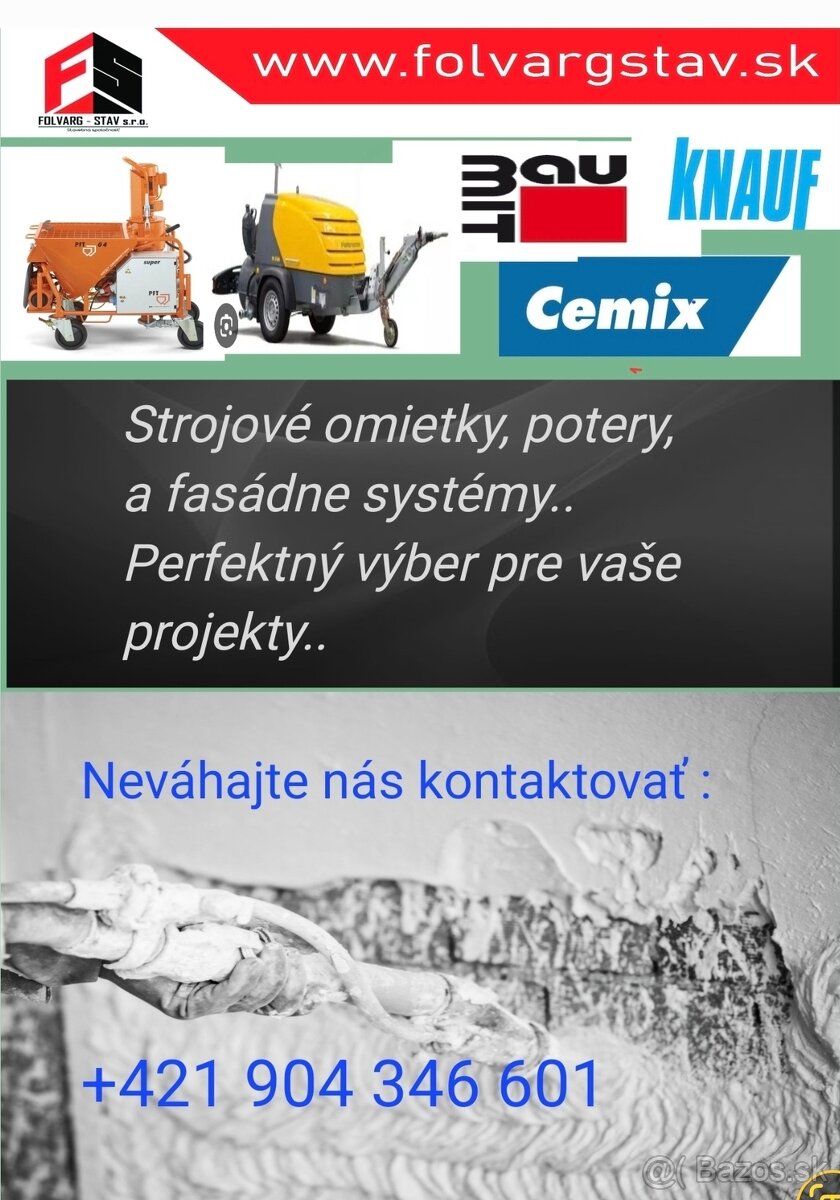 Strojové omietky okolie Poprad - 2