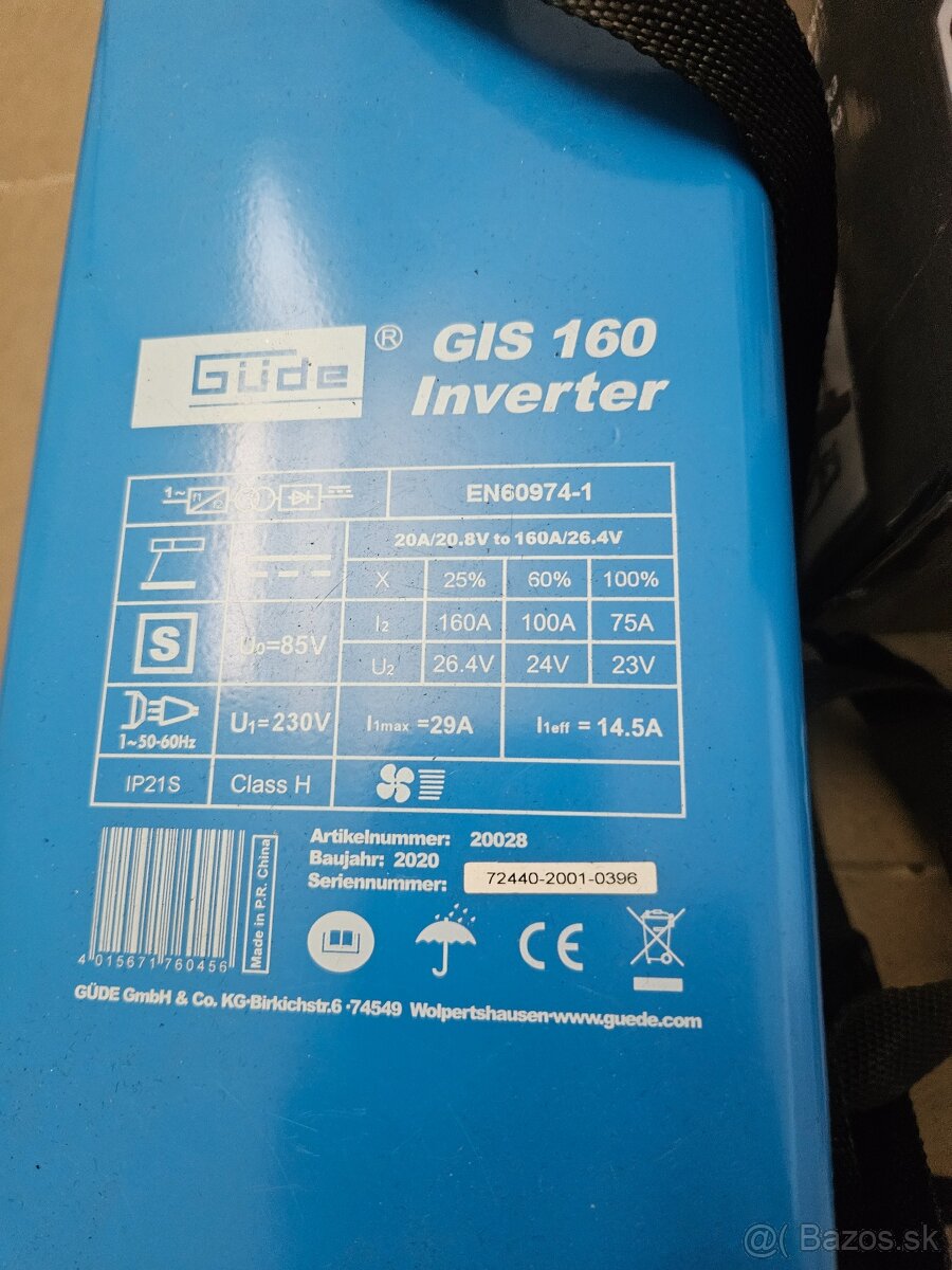 Invertorova zvaracka Gude gis 160 - 2