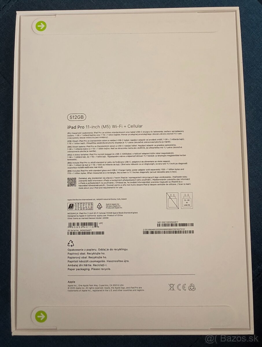 iPad Pro M5 11" Cellular 512 GB kozmický čierny 2025 - 2